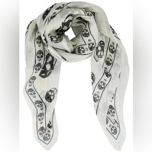 ALEXANDER MCQUEEN SKULL SCARF - 100% silk